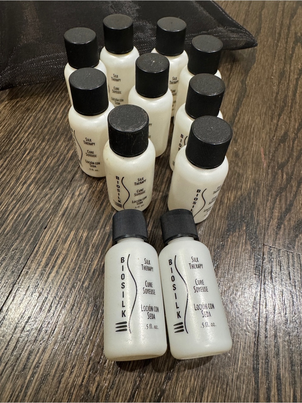 11 BioSilk Silk Therapy Hair Oil Samples W Bag 5.5 Ounce Total